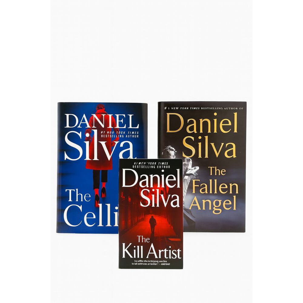 Daniel Silva Thriller Lot The Cellist 1st Ed, The Fallen Angel, The Kill Artist